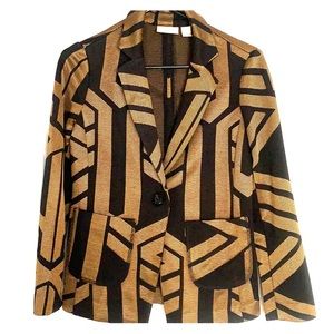Chico’s gold and black blazer
